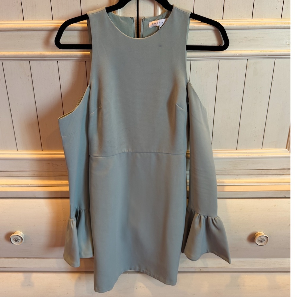 Endless Rose green cold-shoulder shift dress